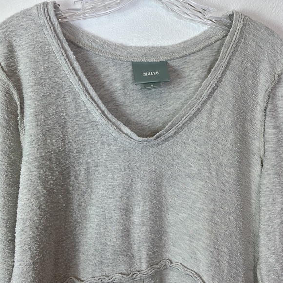 Anthropologie Maeve Dress Patchwork Linen Blend Raw Edges Nubby Women M - Picture 7 of 10